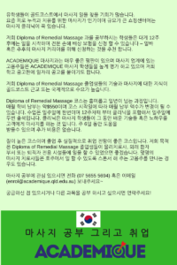 WORK IN MASSAGE KOREAN